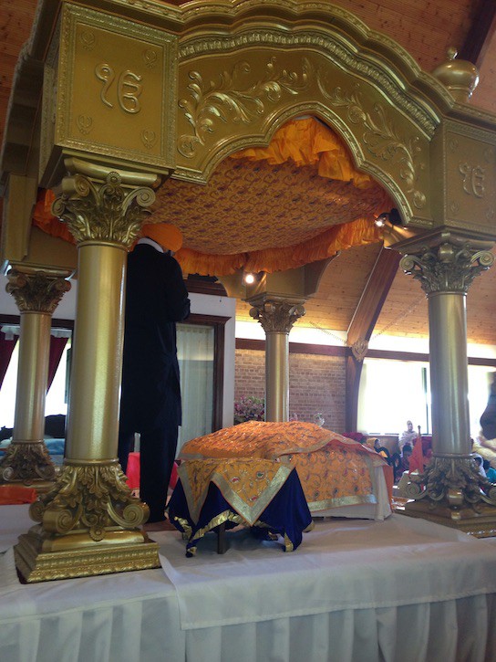 Gurdwara lectern - where holy book is kept.